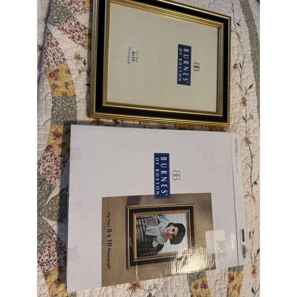 Burnes of‎ Boston 8x10 Picture Frame Gold Black Amherst 221180 NEW
